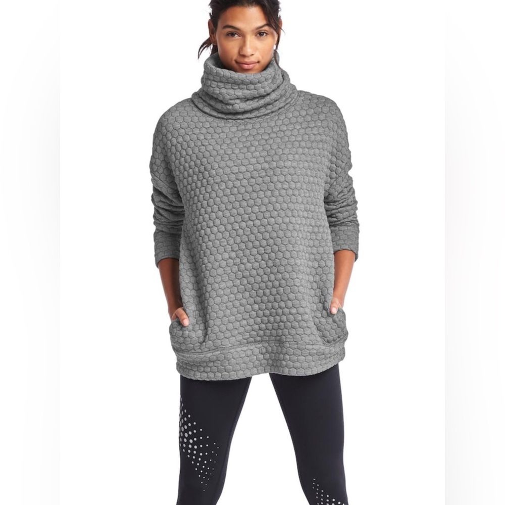 Gap | Quilted Jacquard Funnel Neck Pullover